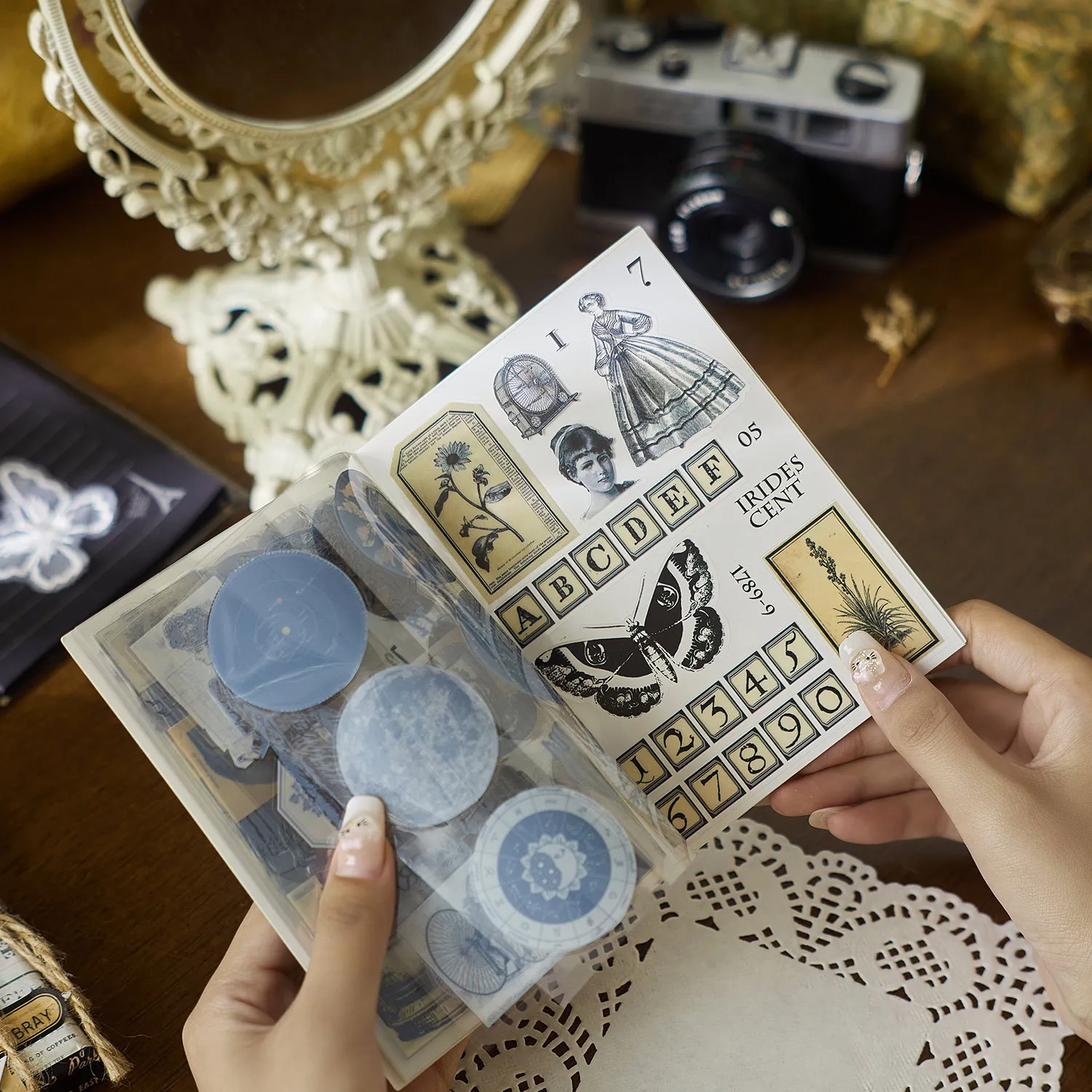 Винтажные наклейки для скрапбукинга 20 листов