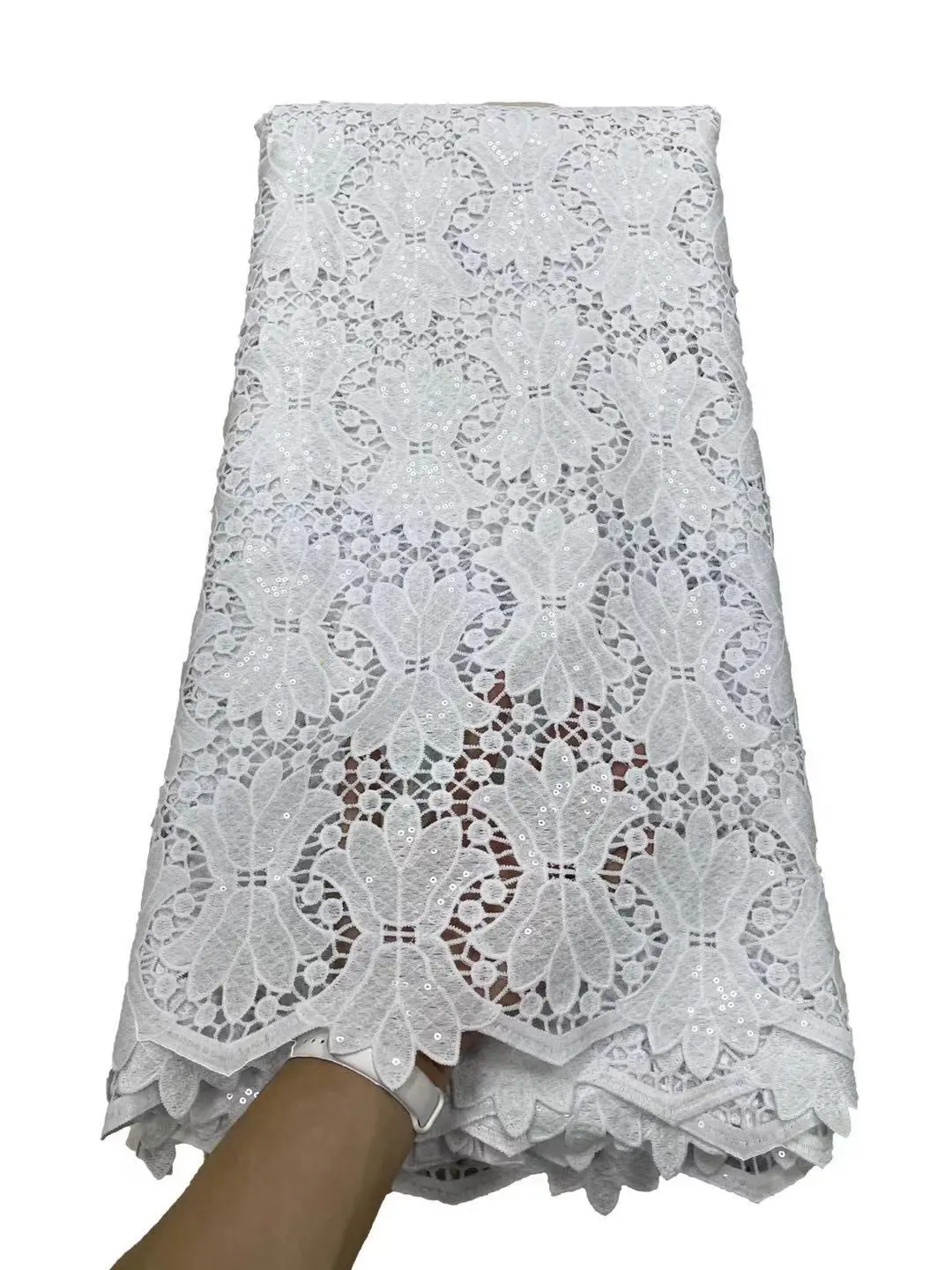 Новейшая африканская кружевная ткань 2022 Высококачественная вышитая с блестками