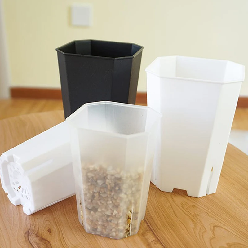 

Горшок для цветов, прозрачный, восьмиугольный, устойчивый к старению, для растений