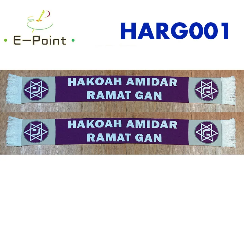 

Шарф для фанатов Hakoah Amidar Ramat Gan FC, размер 145*18 см, двусторонний трикотажный, HARG001