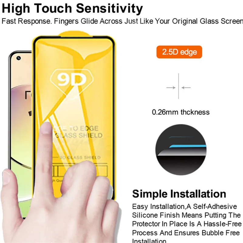Realme-10 Glass ,9D Protective Glass for Realme 10 pro Film Camera Realme GT Neo 3T 3 5 5g Screen Protector Realmi C55 10 Glass