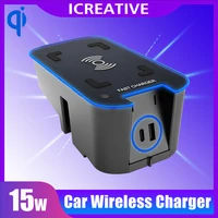 15w car wireless charger for volvo xc60 s60 v60 xc90 s90 v90 2015 2020 cigarette lighter mobile phone fast charger 12v dual usb