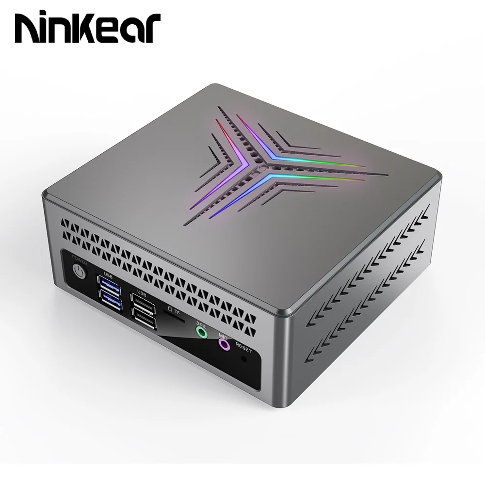 Ninkear Mini PC Intel Processor N5095 Windows 10 computers 8GB DDR4 512GB SSD Dual Screen RGB LAN VGA BT Computador Gamer |