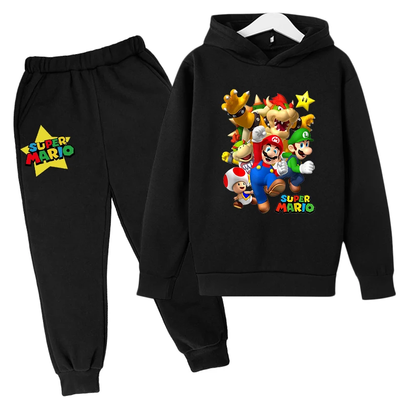 

Switchboard Cricket Set Hits Switchboard Kids + Pants Two Parts Fashion Outfits Super Mario 4T-14T Black Coat