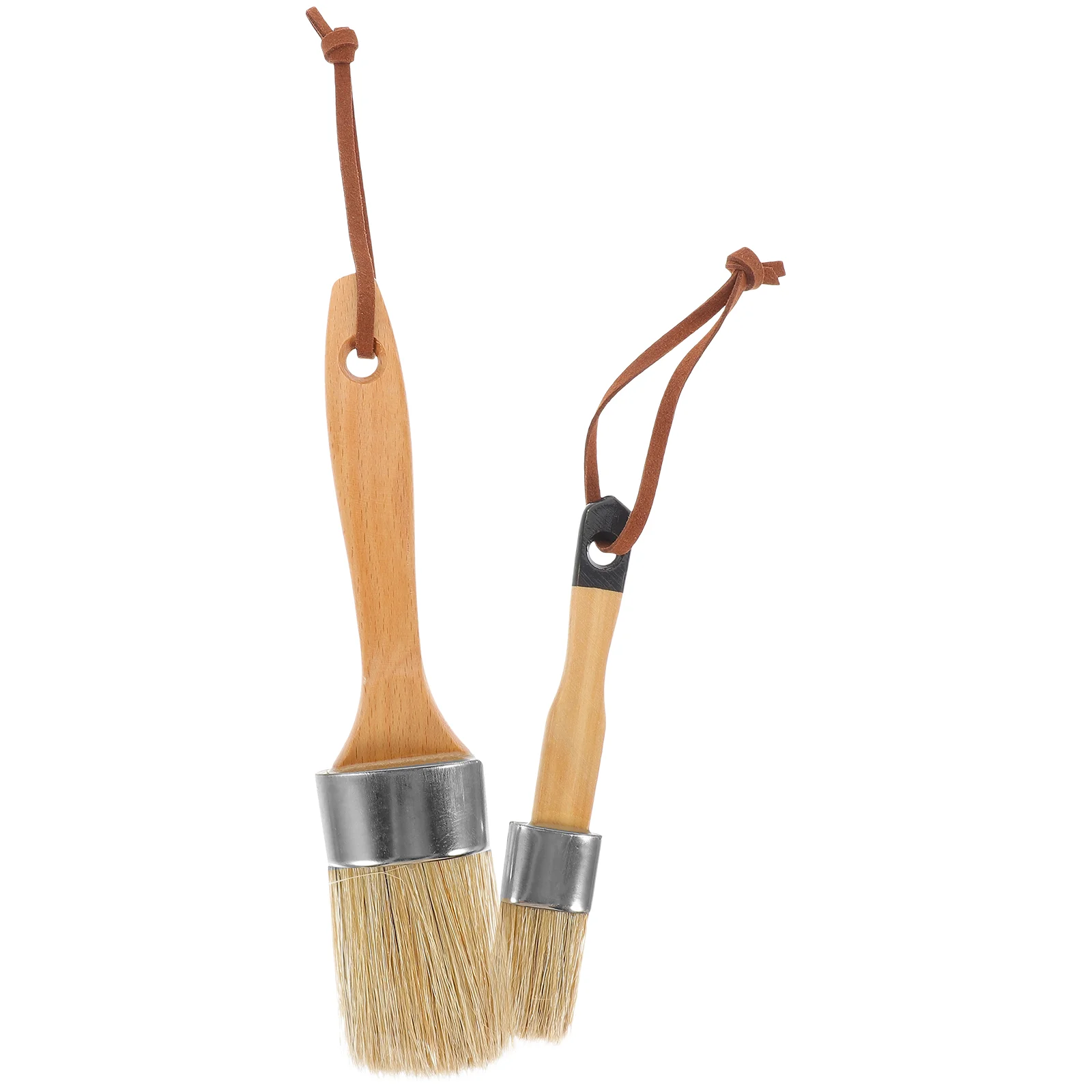 

2 Pcs Furniture Paint Brush Deck Brushes Walls Emulsion Painting Stain Wood Applying Chalk Wallpaper