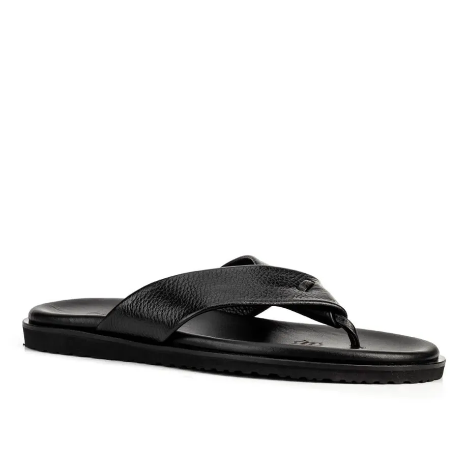 

Cabani Genuine Leather Thong Male Casual Slippers 450 Black