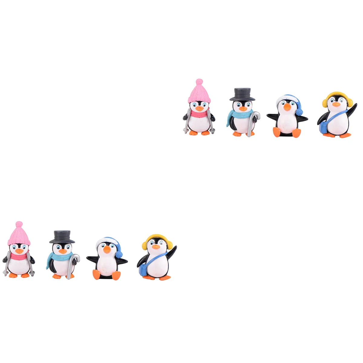 8 шт. зимняя одежда декор пингвина милая кукла поделки мультяшное микро