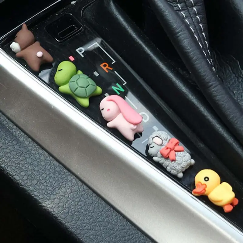 

Dashboard Ornament Car Interior Sticky Mini Animal Figurine Dashboard Decorations Car Ornament for Women Men Auto Interior Decor
