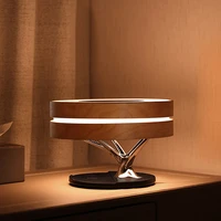smart wireless charging speaker dimmable night light circle tree shape table lamp