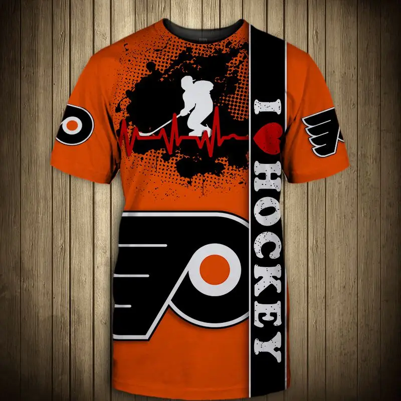 

Summer Casual Tops Philadelphia Men's fashion beating curve geometric wings print Flyers T-shirts