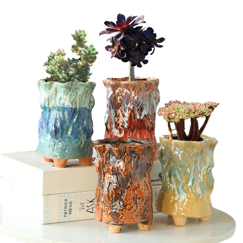 

Античный нестандартный квадратный керамический цветочный горшок, товары для дома, украшение для растений, растений, суккулентов, цветочный...