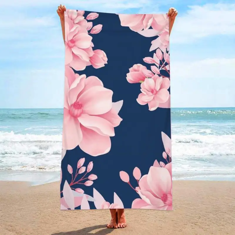 

Beach Towel Microfiber Fast Water Absorption Soft Absorbent Beach Towel Absorbent And Quick Drying Lightweight Texture Printed