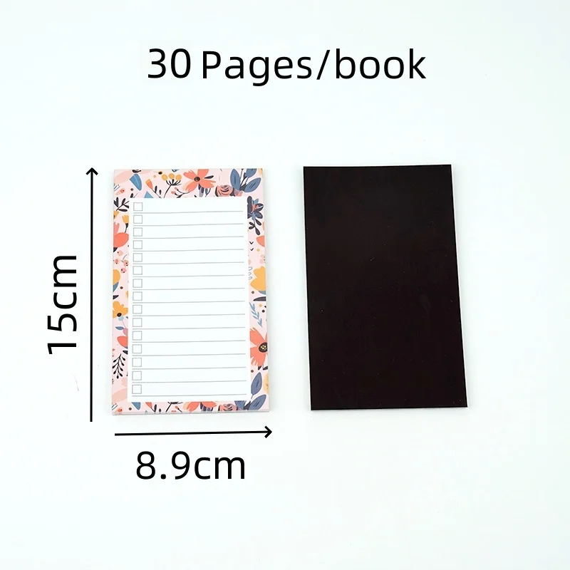 

Магнитный блокнот с цветочным узором, 30 листов