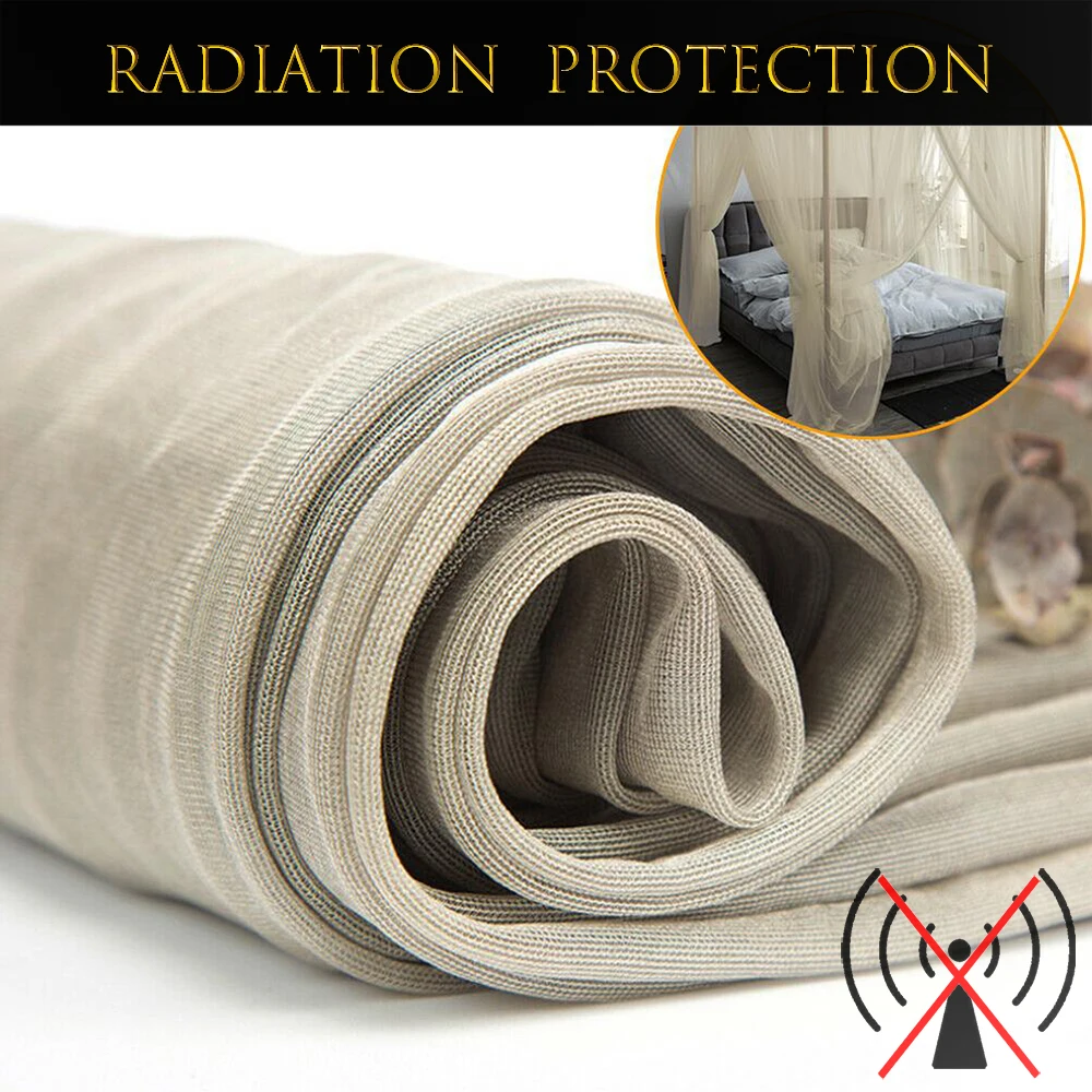 Reducing EMF Pure Silver Fiber Mesh Anti-radiation Fabric 5G Wifi Shielding Smart Meters Cell Towers Signal Protection