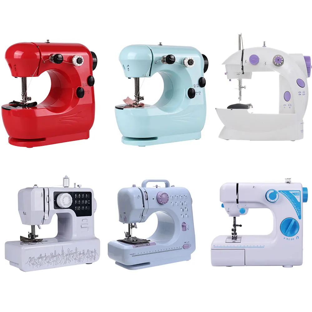 Мини швейная машина 2-скоростная с двойной нитью портативная электрическая