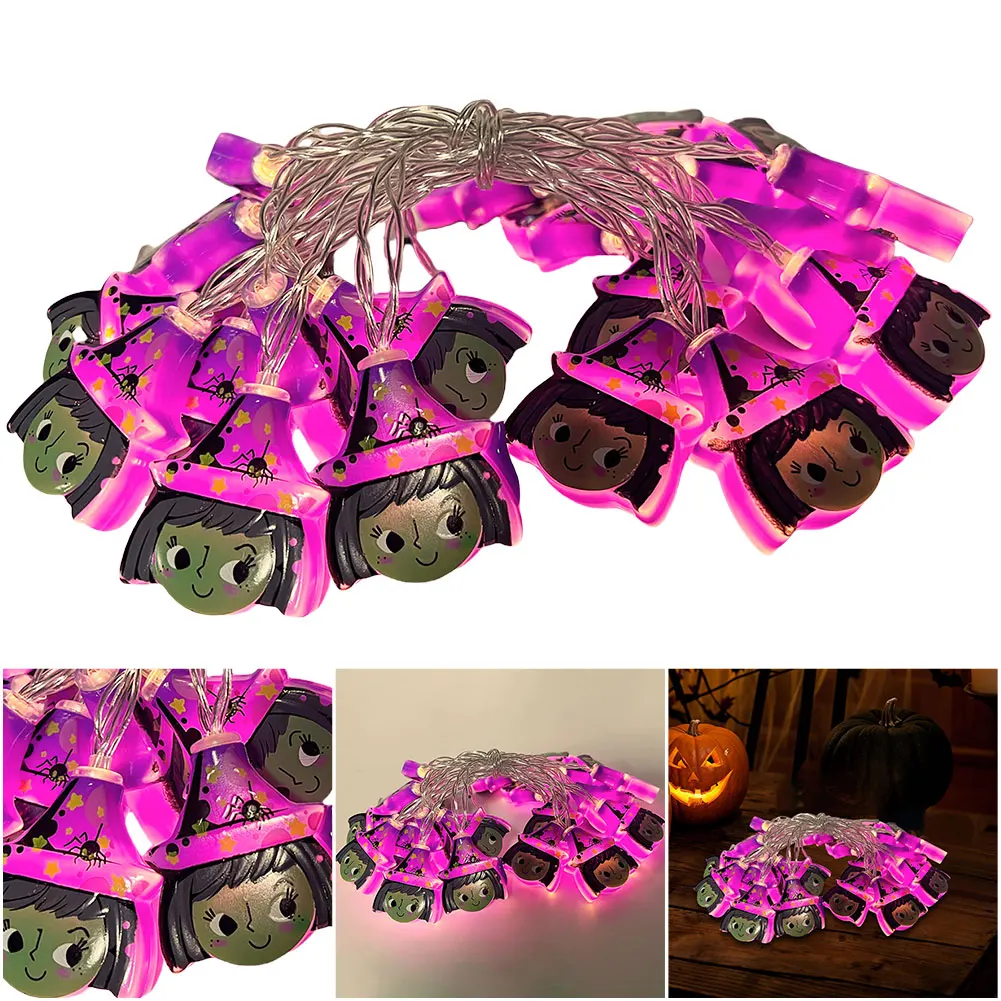 Украшение на Хэллоуин искусственная яркая гирлянда работающая от батареек