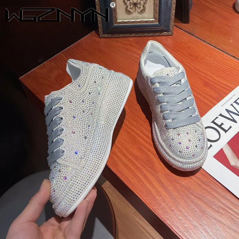 

NEW Women Sneakers with Sparkles Shoes Woman Luxury Platform Woman Sport Shoes Womens Trainers Rhinestone Fashion Casual Sneaker