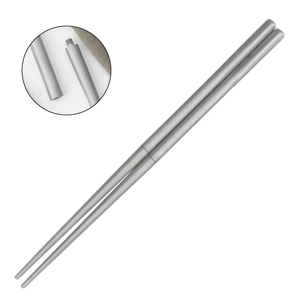 

Outdoor Camping Titanium Chopsticks Portable Titanium Alloy Tableware Foldable Barbecue Tableware Picnic Household Equipment