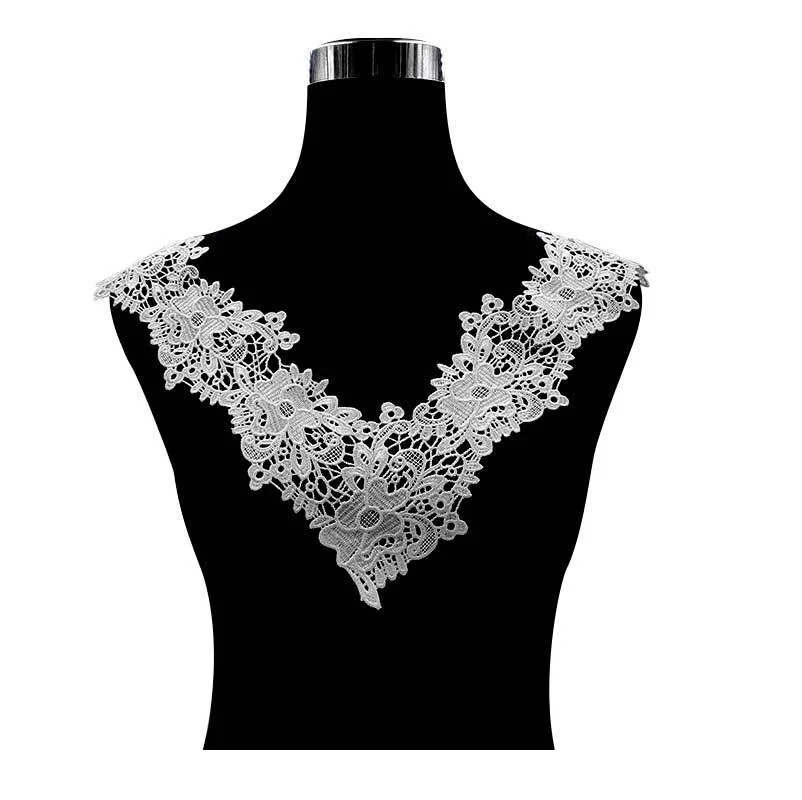 1 шт. водорастворимый кружевной воротник с цветочной вышивкой корсаж сделай сам