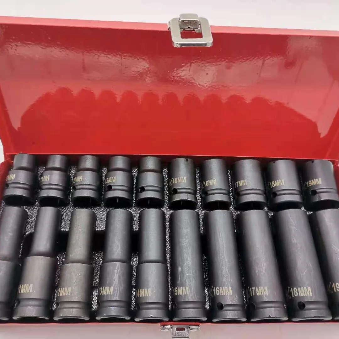 

Good Quality 20Pcs Long short Car Repair Hand Tool Wrench 1/2 Inch Socket Set 10pcs/box