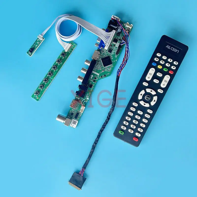 

LCD Driver Board Fit LTN156AT17 LTN156AT19 LTN156AT20 15.6" Laptop Matrix USB+AV+HDMI+VGA TV Analog LVDS 40-Pin 1366*768 Kit DIY