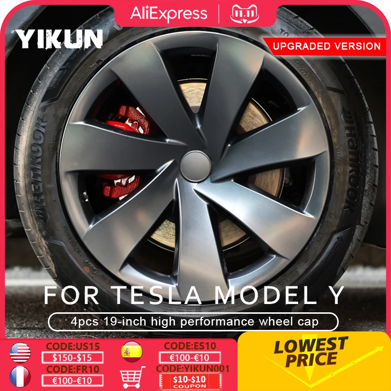 Скидка 4 шт., запасная крышка ступицы колеса для модели Tesla, 19 дюймов