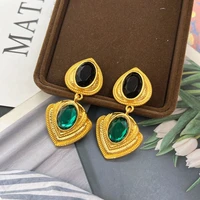 statement mixed color earrings european american styles vintage jewelry
