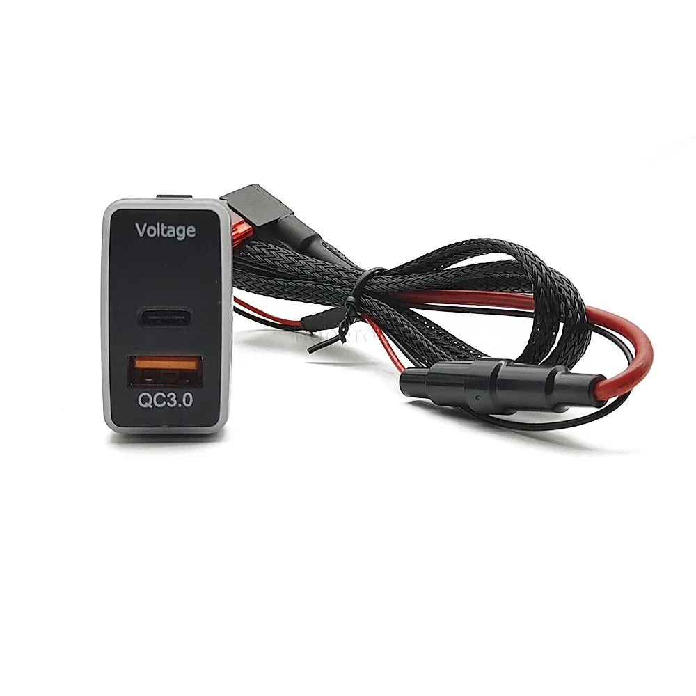 Автомобильное зарядное устройство синего цвета с двойным интерфейсом USB-адаптер