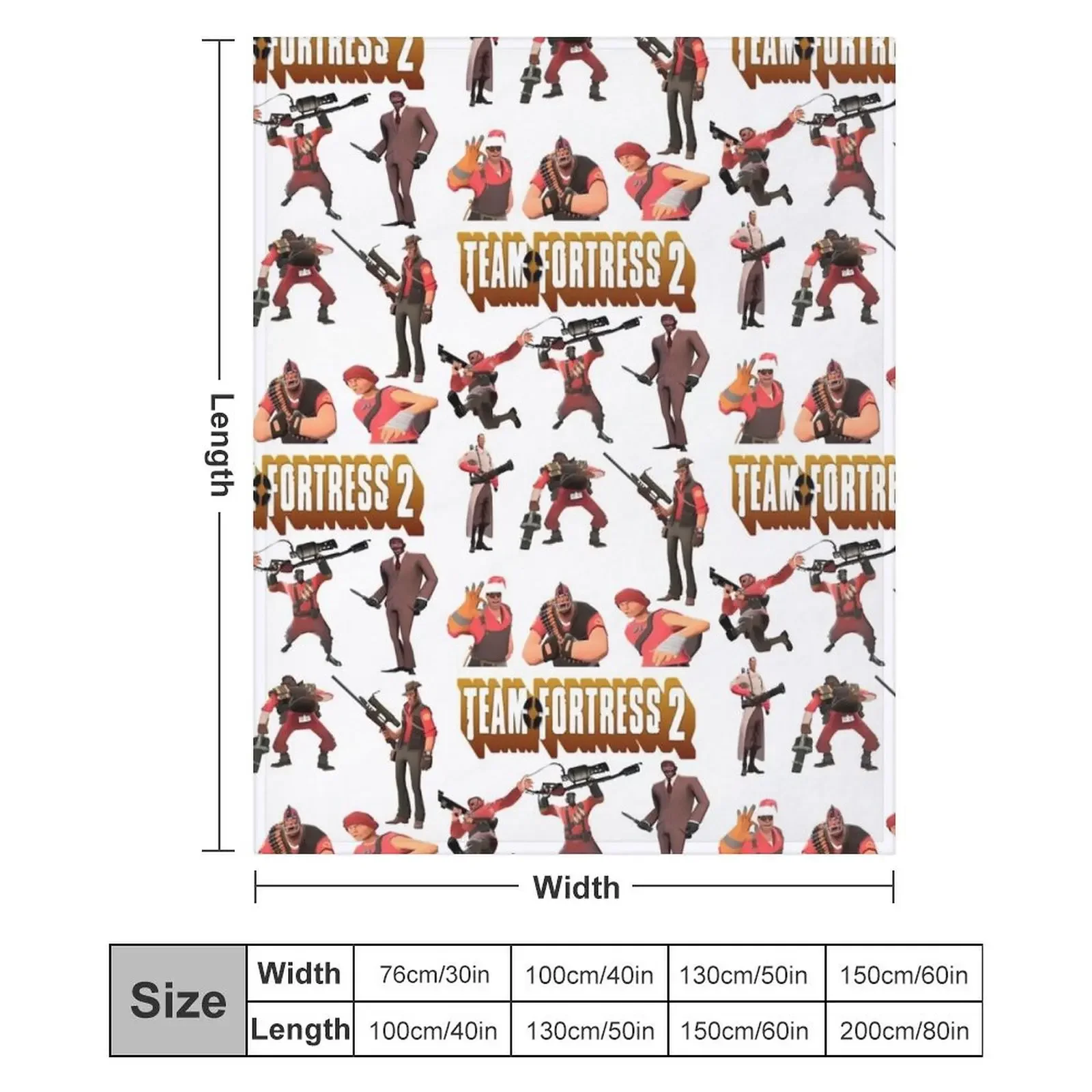 Team Fortress 2: Все персонажи / Класс с логотипом TF2. Одеяло. Одиночное роскошное одеяло.