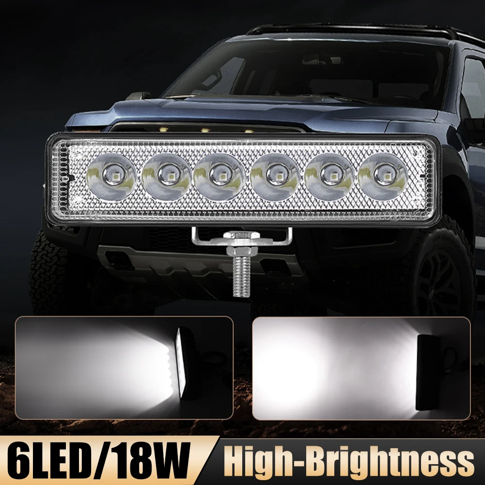 

Universal Work Light Bar 12V 24V Auxiliary Lamp 6LED Single Rod Pod Spot Light Fog Lamp For Car Truck Off-road ATV Accessories