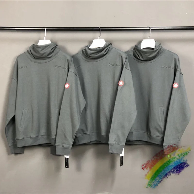 

Turtleneck CAVEMPT 2020AW Hoodie Men Women 1:1 Top Quality Vintage Wash and make Old CAV EMPT Sweatshirts Pullovers