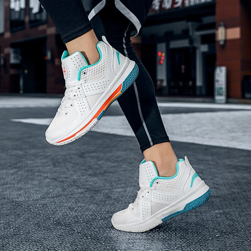 Fashion White Basketball Shoes Man Non-slip Platform Sneakers Outdoor Streetball Culture Men's Sports Sneakers tenis de basquete