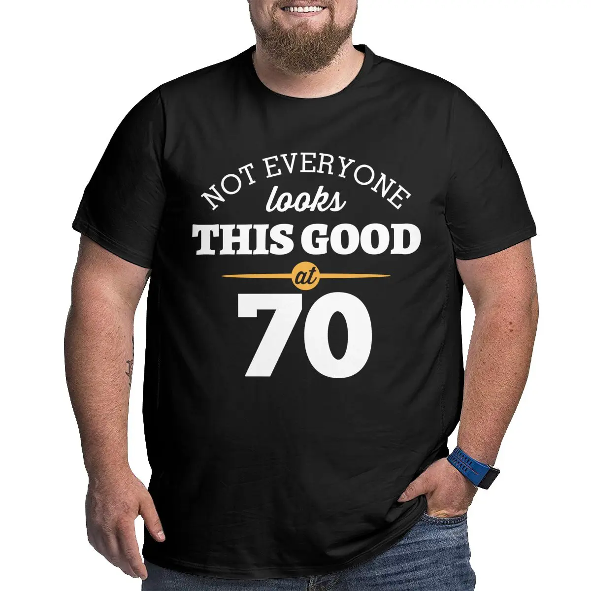 

Men 70th Birthday Gift Present Idea For Boys Dad Him & Men T Shirt 70 Tee Shirts Big Tall Tees Plus Size 4XL 5XL 6XL T-Shirt