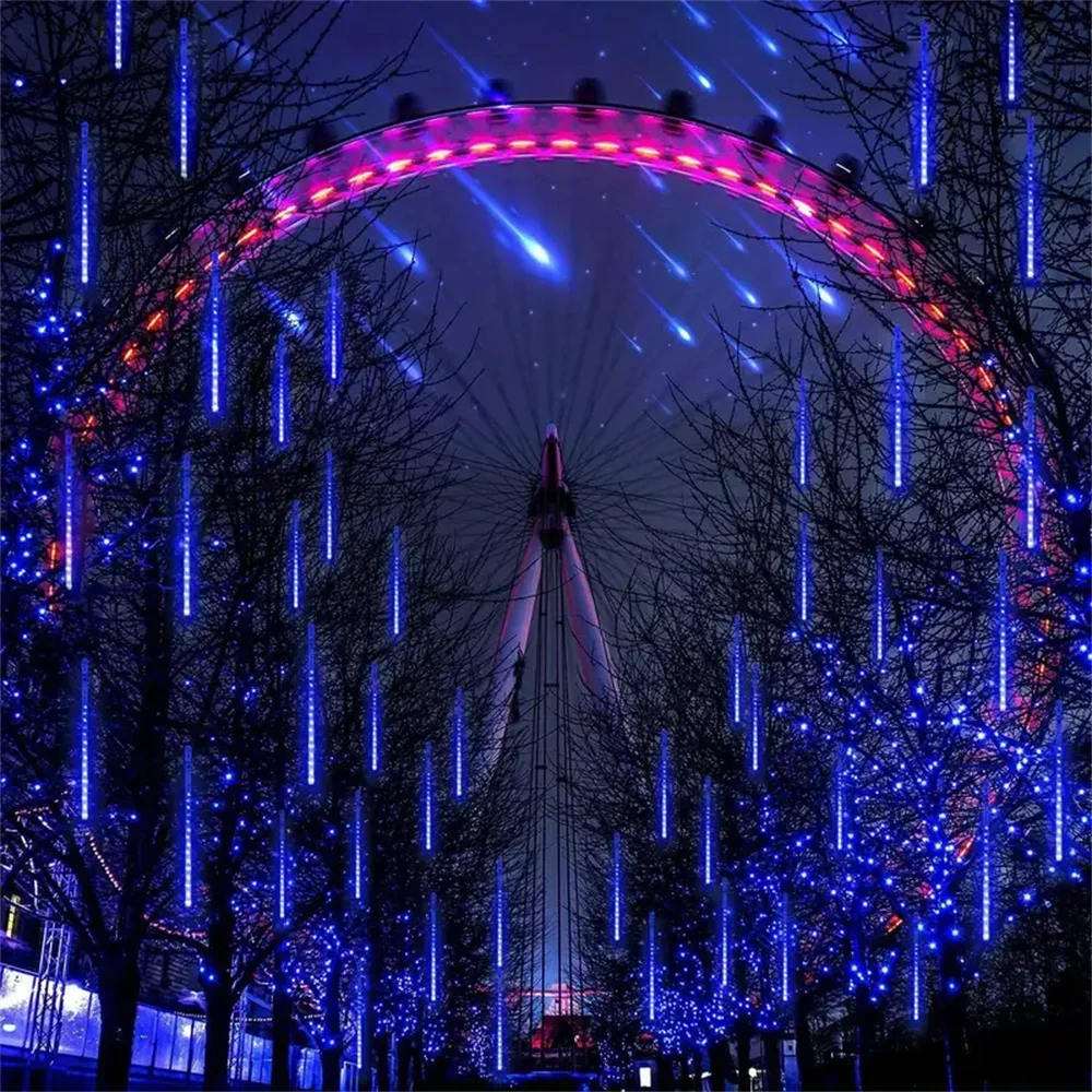 1/2/3/4 комплекта фонари для метеоритного душа Сказочная гирлянда рождественские