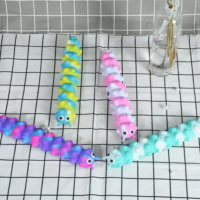 New Caterpillar Sucker Decompression Silicone Toys Adult Children Finger Trainer Home Office Interactive Toys enlarge