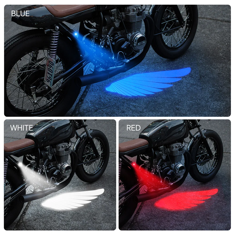 2 проекционных фонаря для мотоциклов Angel Wings универсальные водонепроницаемые