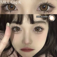 mill creek 2pcs new colored lenses for eyes with diopter myopia natural eyes contact lenses cosmetic beauty pupil fast shipping