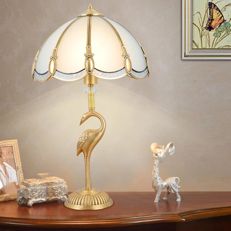 

Desk Lamp Art Contemporary LED Copper Creative Decor Desk Lighingst Golden Brass Table Lamp For Home Living Bed Room table space