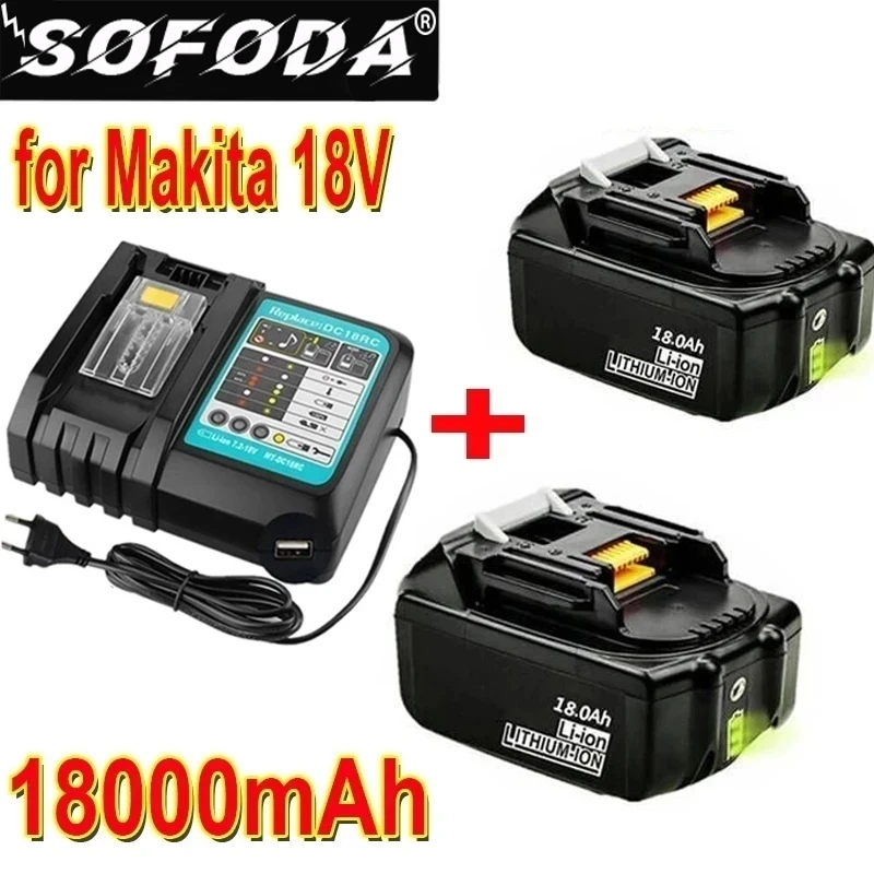 

18V1 8Ah перезаряжаемая батарея 18000mah литий-ионная батарея сменная батарея питания для MAKITA BL1880 BL1860 BL1830 батарея + 3A зарядное устройство