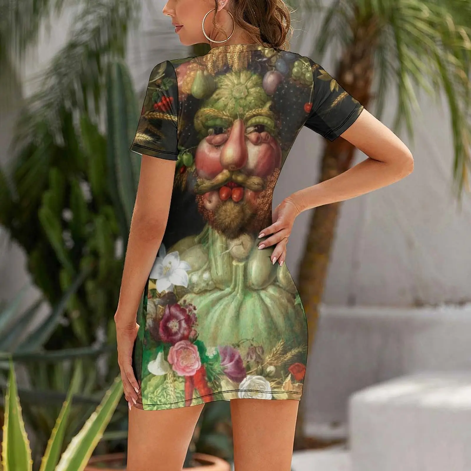 Rudolf II as Vertumnus by Giuseppe Arcimboldo 1591 Платье с короткими рукавами летнее женское платье 2023