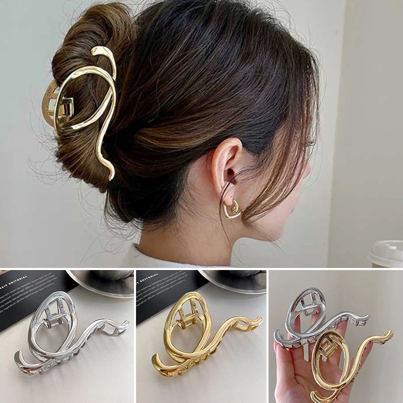 

Ins Simple Design Grab Clip Female Summer 2022 New High-End Shark Clip Large High-End Hair Clip Back Of The Head