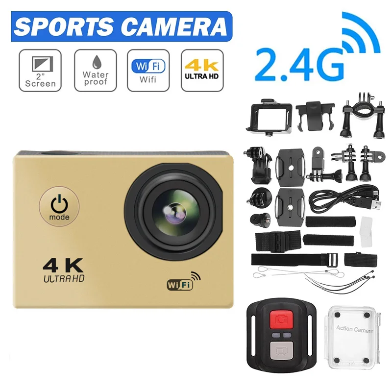 

Спортивная экшн-видеокамера 4k, видеокамера, экшн-камера, веб-камера для велосипеда, F60, 720P, 5 МП, Full HD, ЖК-экран 2,0 дюйма