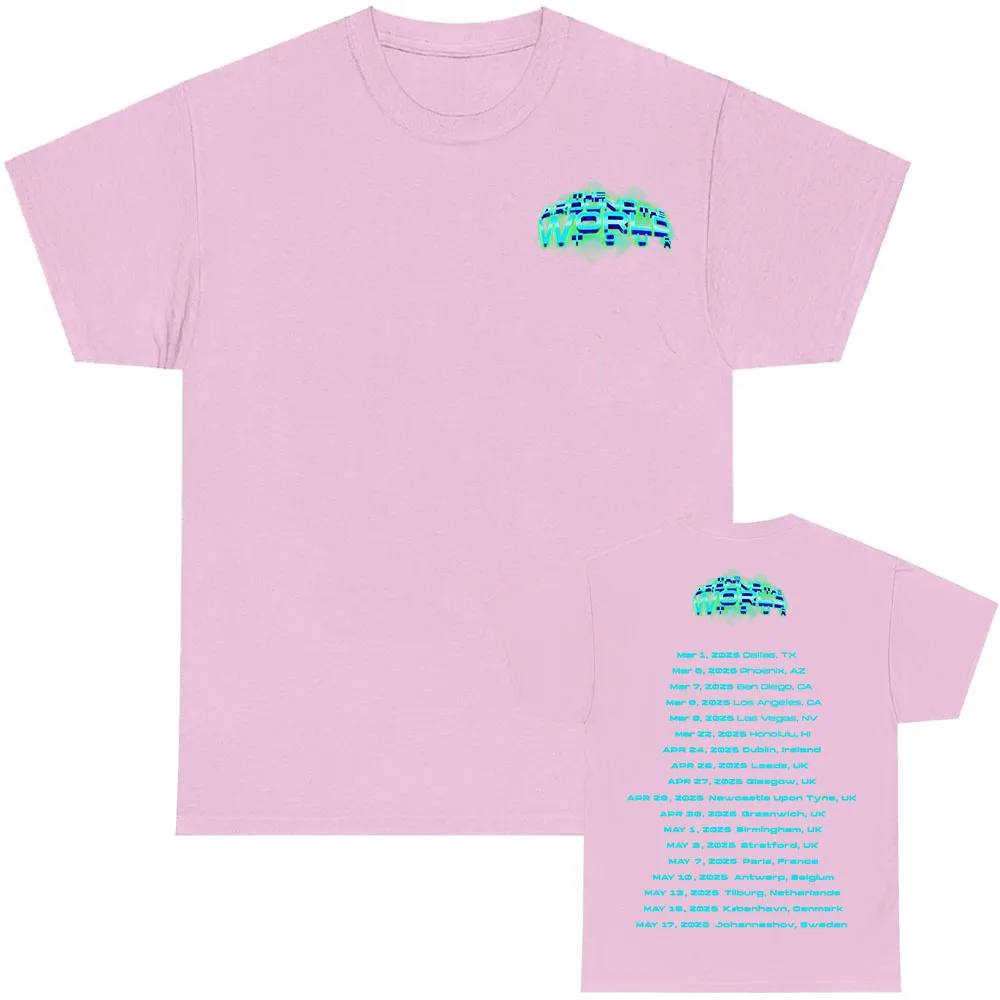 Футболка The Around World 2025 футболки с принтом Эрика Белллера и певицы летняя хлопковая