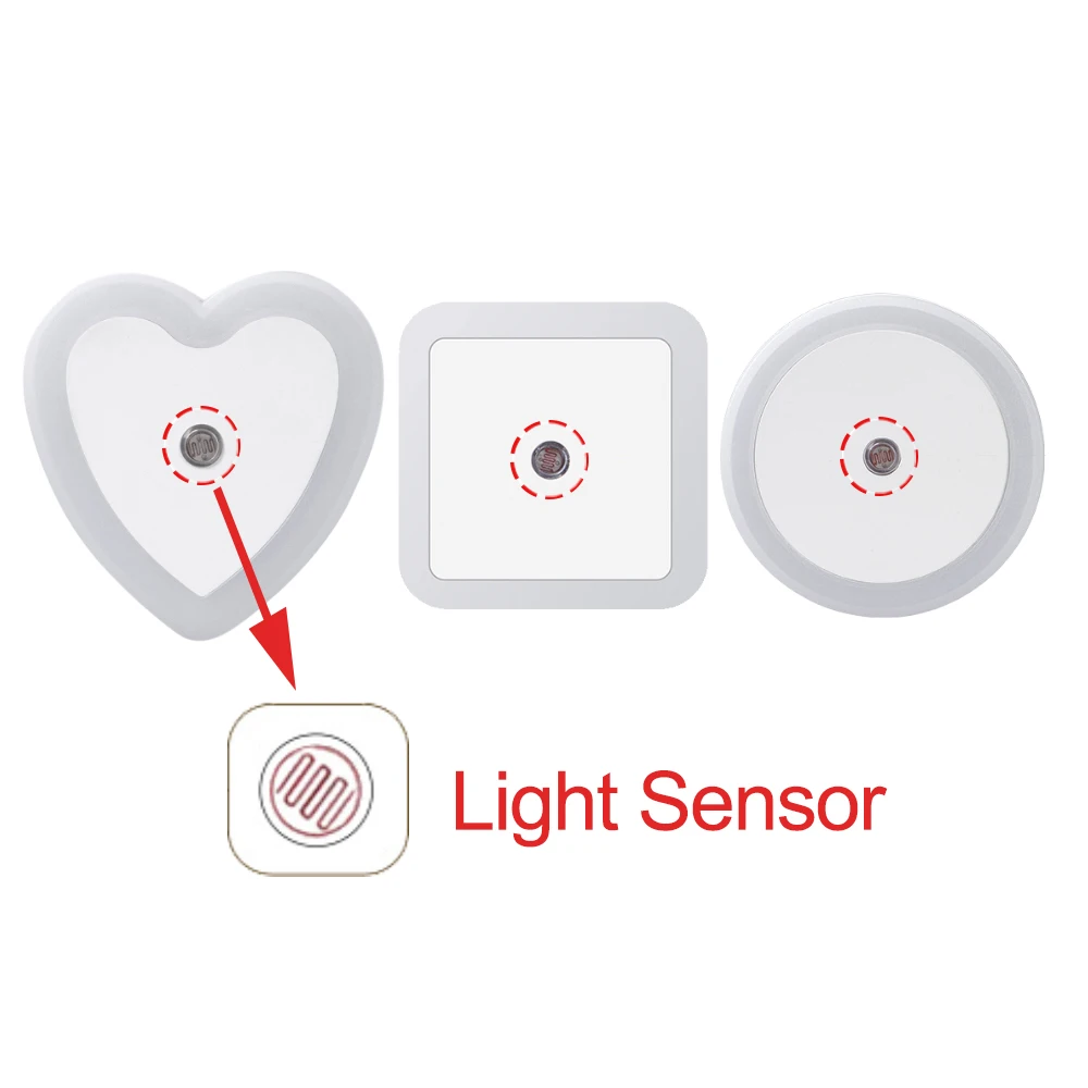 Светодиодные ночные светильники с датчиком Заката На рассвет автоматическое