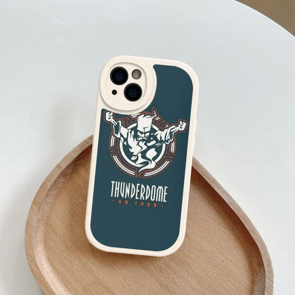T-Thunderdome Phone Case Hard Leather For iPhone 16 15 14 13 12 Mini 11 Pro Max Xs X Xr 7 8 Plus Fundas