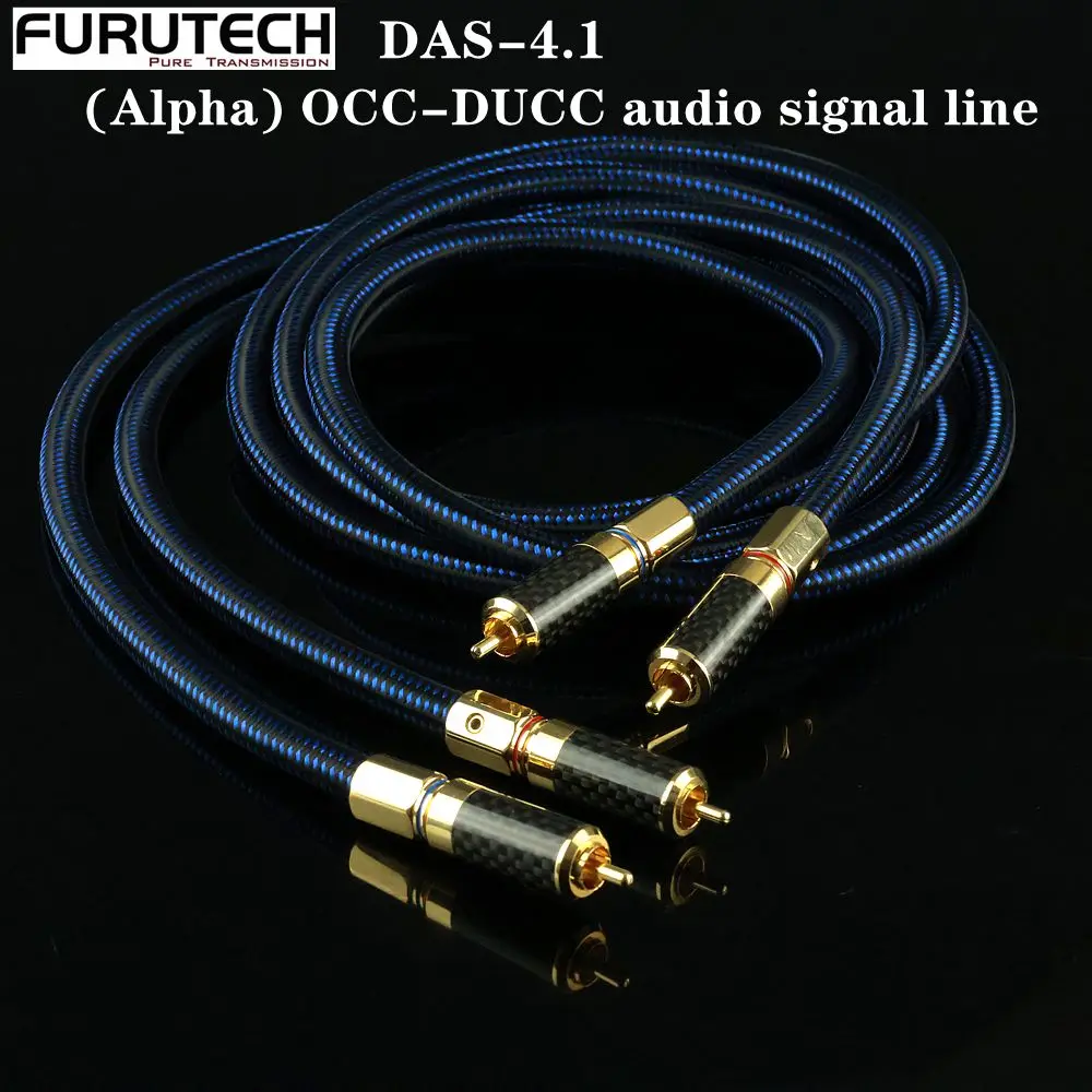 Фото Пара флагманских соединительных кабелей Furutech DAS-4.1 Alpha OCC-DUCC из ультракристаллизованной меди высокой чистоты для Hi-Fi аудиосистем №1