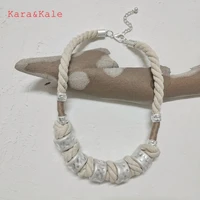karakale short necklaces cotton string necklace hand knotted beaded necklaces ethnic jewelry womens jewelry boho