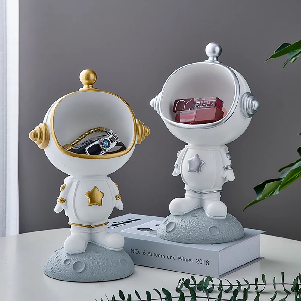 

Nordic Decoration Home Accessories One Piece Resin Statue Living Room Decor Astronaut Model Storage Abstract Sculpture Decore