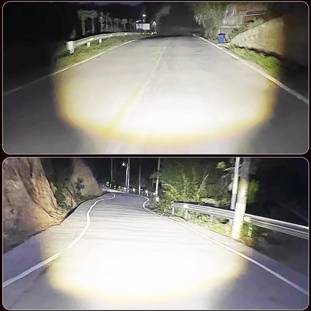 Светодиодные мотоциклетные фары H4 BA20D H6 Canbus дальний и ближний свет точечные