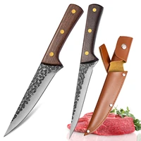 chef knife forged stainless steel boning knife outdoor camping hunting kitchen knife for meat fish fruit vegetable cleaver